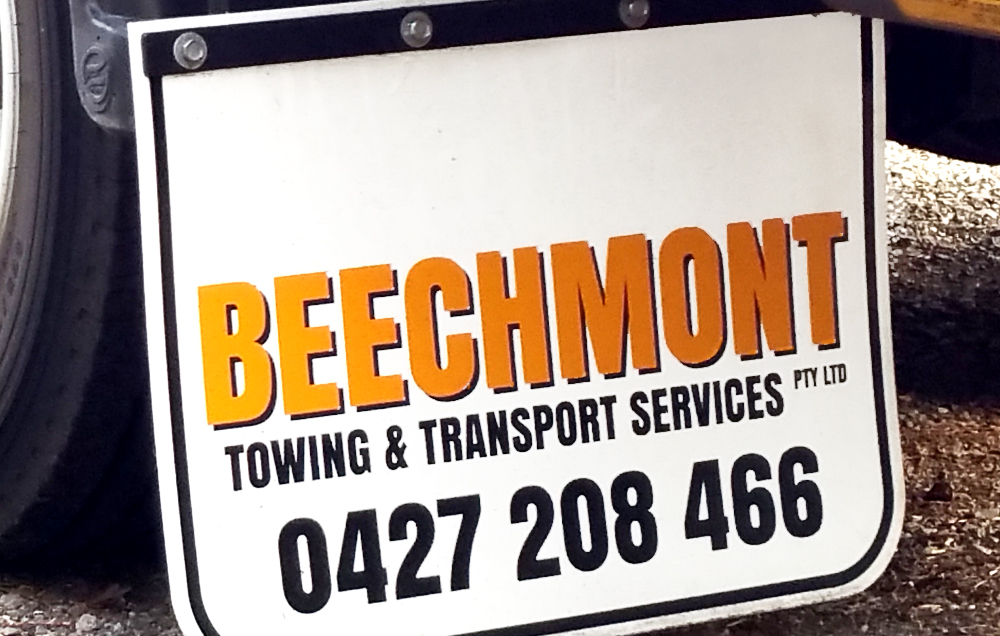 Beechmont Towing branded mudflaps